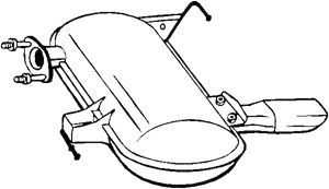 Bakre Ljudd�mpare in the group Exhaust parts / End Pipe at  Professional Parts Sweden AB (247-009)