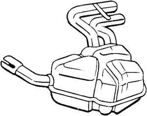 Bakre Ljudd�mpare in the group Exhaust parts / End Pipe at  Professional Parts Sweden AB (247-041)