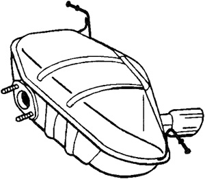 Bakre Ljudd�mpare in the group Exhaust parts / End Pipe at  Professional Parts Sweden AB (247-413)