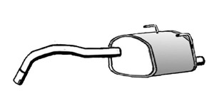 Bakre Ljuddämpare in the group Exhaust parts / End Pipe at  Professional Parts Sweden AB (25068671)