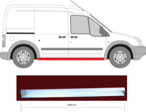 Instegspl�t Version: Skin Sill Ytter in the group Body parts / Repair Panels / Repair Panel, Foot Board / Door Sill at  Professional Parts Sweden AB (2507000)