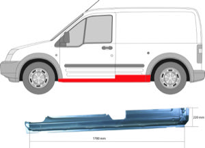 Instegspl�t V�nster 2-Drs in the group Body parts / Repair Panels / Repair Panel, Foot Board / Door Sill at  Professional Parts Sweden AB (2507001)