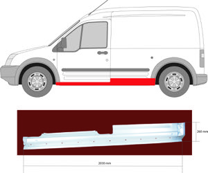 Instegspl�t V�nster 2-Drs in the group Body parts / Repair Panels / Repair Panel, Foot Board / Door Sill at  Professional Parts Sweden AB (2507003)