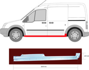 Instegspl�t V�nster 4-Drs in the group Body parts / Repair Panels / Repair Panel, Foot Board / Door Sill at  Professional Parts Sweden AB (2507011)