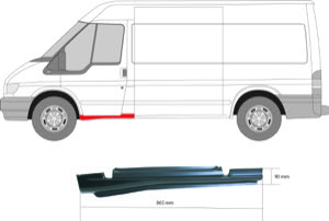 Instegspl�t Ekonomipl�t V�nster in the group Body parts / Repair Panels / Repair Panel, Foot Board / Door Sill at  Professional Parts Sweden AB (2509041)