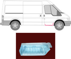 Instegspl�t Till H�ger Fram in the group Body parts / Repair Panels / Repair Panel, Foot Board / Door Sill at  Professional Parts Sweden AB (2509044)