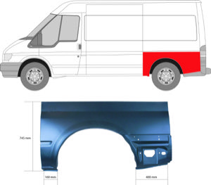 Sdov�gg Hjulhuskant V�nster in the group Body parts / Body Panel / Body Panel, Sidewall at  Professional Parts Sweden AB (2509533)
