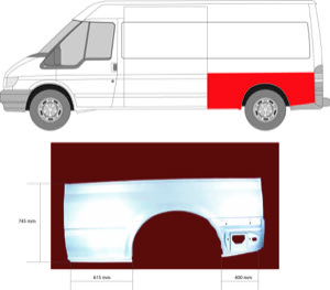 Sdov�gg Hjulhuskant V�nster in the group Body parts / Body Panel / Body Panel, Sidewall at  Professional Parts Sweden AB (2509535)
