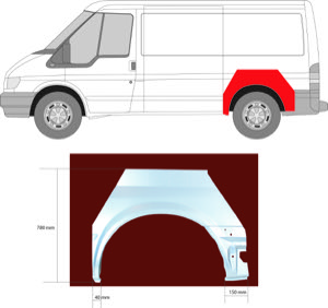 Sdov�gg Hjulhuskant Ekonomipl�t in the group Body parts / Body Panel / Body Panel, Sidewall at  Professional Parts Sweden AB (2509591)