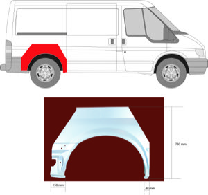 Sdov�gg Hjulhuskant Ekonomipl�t in the group Body parts / Body Panel / Body Panel, Sidewall at  Professional Parts Sweden AB (2509592)