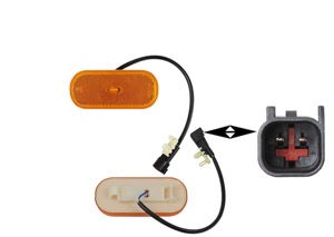 Sidolampa Led Tv�sidig Gul in the group Headlights / Lightning / Side marker lights at  Professional Parts Sweden AB (25120910)