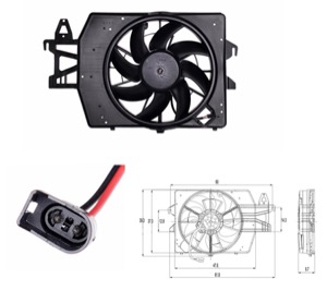 Flakt kylare bosch in the group Cooling / ventilation / Radiator fan at  Professional Parts Sweden AB (25302601)