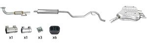 Exhaust system i gruppen Avgasdelar / Avgassystem ljuddmpare & kit hos  Professional Parts Sweden AB (253448033)