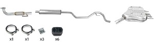 Exhaust system in the group Exhaust parts / Exhaust muffler & kits at  Professional Parts Sweden AB (253448033)