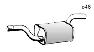Mittenljuddämpare in the group Exhaust parts / Exhaust muffler & kits at  Professional Parts Sweden AB (25348651)