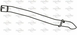 Rear pipe in the group Exhaust parts / Exhaust muffler & kits at  Professional Parts Sweden AB (25433511)