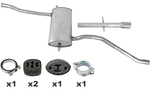 Exhaust system i gruppen Avgasdelar / Avgassystem ljuddmpare & kit hos  Professional Parts Sweden AB (254368050)