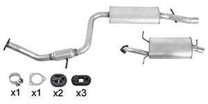Exhaust system i gruppen Avgasdelar / Avgassystem ljuddmpare & kit hos  Professional Parts Sweden AB (254368062)