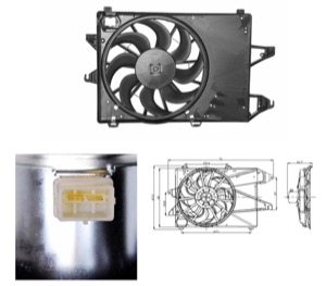 Flakt kylare for fordon utan ac in the group Cooling / ventilation / Radiator fan at  Professional Parts Sweden AB (25542601)