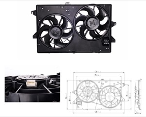 Flakt kylare for fordon med/utan ac in the group Cooling / ventilation / Radiator fan at  Professional Parts Sweden AB (25542602)