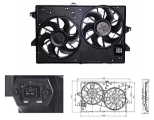 Flakt kylare dubbelflakt in the group Cooling / ventilation / Radiator fan at  Professional Parts Sweden AB (25552601)