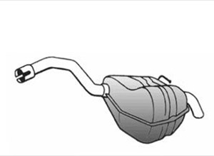 Bakre Ljuddämpare in the group Exhaust parts / End Pipe at  Professional Parts Sweden AB (25568671)