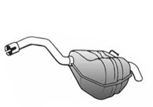 Bakre Ljuddämpare in the group Exhaust parts / End Pipe at  Professional Parts Sweden AB (25568672)