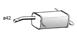 Bakre Ljuddämpare in the group Exhaust parts / End Pipe at  Professional Parts Sweden AB (25658672)