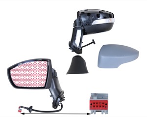 Utv.Spegel Vänster in the group Body parts / Mirror / Outside Mirror at  Professional Parts Sweden AB (25691041)