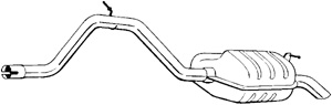 Bakre Ljudd�mpare in the group Exhaust parts / End Pipe at  Professional Parts Sweden AB (281-041)