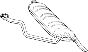 Bakre ljudd�mpare in the group Exhaust parts / End Pipe at  Professional Parts Sweden AB (278-229)