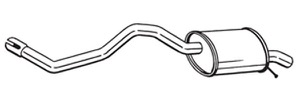Bakre Ljudd�mpare in the group Exhaust parts / End Pipe at  Professional Parts Sweden AB (279-637)