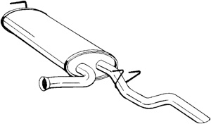 Bakre Ljudd�mpare in the group Exhaust parts / End Pipe at  Professional Parts Sweden AB (279-911)