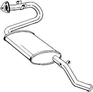 Bakre Ljudd�mpare in the group Exhaust parts / End Pipe at  Professional Parts Sweden AB (280-273)