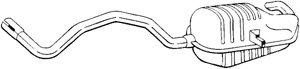 Bakre Ljudd�mpare in the group Exhaust parts / End Pipe at  Professional Parts Sweden AB (280-819)