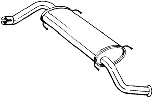 Bakre Ljudd�mpare in the group Exhaust parts / End Pipe at  Professional Parts Sweden AB (281-873)