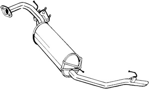 Bakre Ljudd�mpare in the group Exhaust parts / End Pipe at  Professional Parts Sweden AB (282-911)