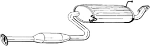 Mittenljudd�mpare in the group Exhaust parts / Exhaust muffler & kits at  Professional Parts Sweden AB (283-531)