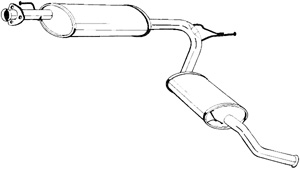 Bakre Ljudd�mpare in the group Exhaust parts / End Pipe at  Professional Parts Sweden AB (283-581)