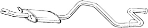 Bakre ljudd�mpare in the group Exhaust parts / End Pipe at  Professional Parts Sweden AB (284-081)