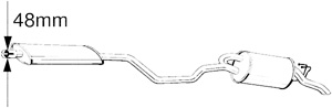 Bakre Ljuddmpare in the group Exhaust parts / End Pipe at  Professional Parts Sweden AB (287-541)