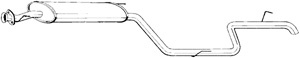 Bakre Ljudd�mpare in the group Exhaust parts / End Pipe at  Professional Parts Sweden AB (291-123)