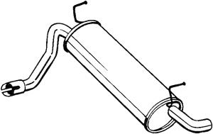 Bakre Ljudd�mpare in the group Exhaust parts / End Pipe at  Professional Parts Sweden AB (148-199)