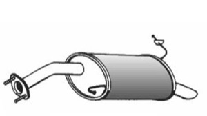Bakre Ljuddämpare in the group Exhaust parts / End Pipe at  Professional Parts Sweden AB (31278671)