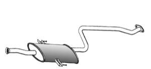 Mittenljuddämpare in the group Exhaust parts / Exhaust muffler & kits at  Professional Parts Sweden AB (31328658)