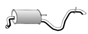 Bakre Ljuddämpare in the group Exhaust parts / End Pipe at  Professional Parts Sweden AB (32678681)