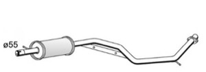 Mittenljuddämpare in the group Exhaust parts / Exhaust muffler & kits at  Professional Parts Sweden AB (34088651)