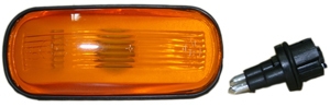 Side lamp lens amber L&R with bulbholder i gruppen Belysning / Sidoblinkers hos  Professional Parts Sweden AB (34340060)