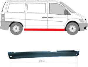 Instegspl�t Ekonomipl�t H�ger in the group Body parts / Repair Panels / Repair Panel, Foot Board / Door Sill at  Professional Parts Sweden AB (3541002)
