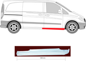 Instegspl�t Ekonomipl�t H�ger in the group Body parts / Repair Panels / Repair Panel, Foot Board / Door Sill at  Professional Parts Sweden AB (3542002)